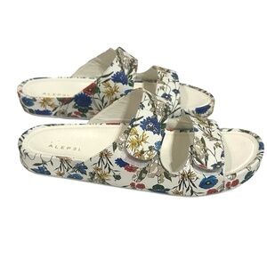 ALEPEL Floral White leather made in Brazil